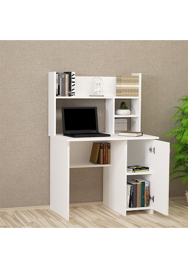 Kalenderdekor1 Kalender Dekor Lucas 90 Cm Çalışma Masası Lc01 Beyaz