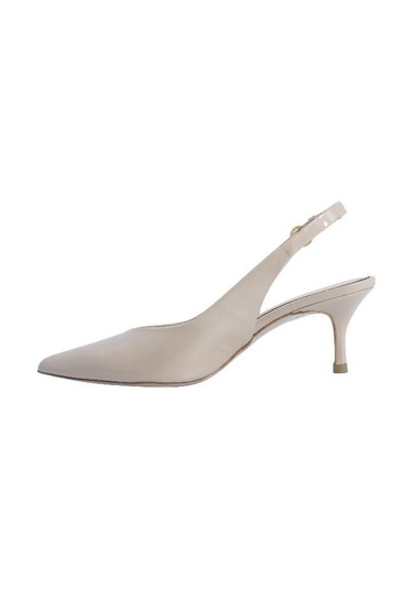 Poletto Hakiki Deri Bej-altın Ayakkabı Stiletto 9841 48 V1-2493 Bej