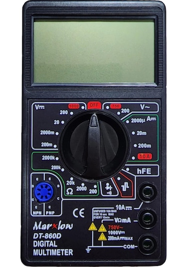 Marxlow DT-860D Dijital Multimetre Geniş Ekran (Dijital Avometre)