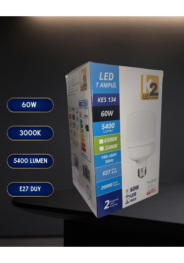 K2 Kes134 Torch Led Ampul 60w Günışığı