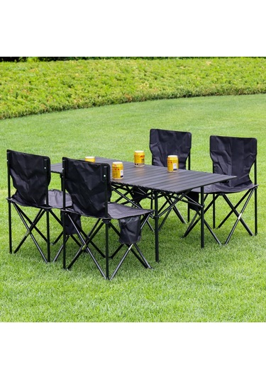 Eylem Kamp Sandalyesi Katlanabilir Sandalyeler Açık Plaj Piknik Siyah