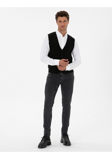 Pierre Cardin Erkek Siyah Yelek Triko 50317313-vr046 Siyah