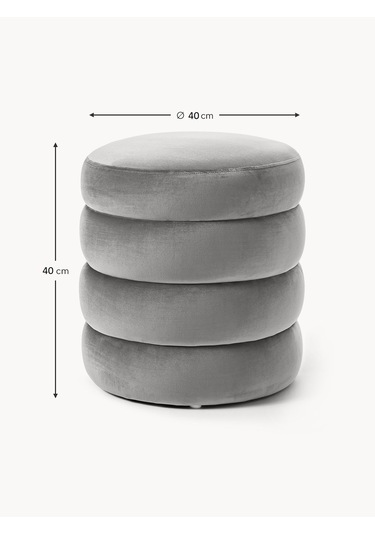 Most Twister Puf 23 Antrasit Kadife Kumaş Evinize Teslim