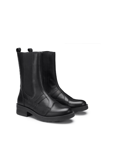 Çizme Kadın Oxw002900 Oxs Frank 0029 Mıd W Leather Black Siyah