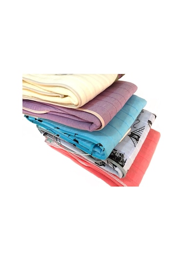 Meltem Tek Kişilik Elektrikli Battaniye Çok Renkli Pamuk Kumaş 90 x 150 CM Çok Renkli
