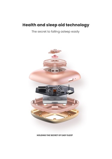 He-m004 Mikro Akımlı Uyku Yardım Cihazı Elde Taşınabilir Anksiyete Giderici Öğeler Akıllı Hipnoz Aracı Masajı Yetişkinler İçin Usb Şarj Edilebilir Rahatlatıcı Altın - Pembe