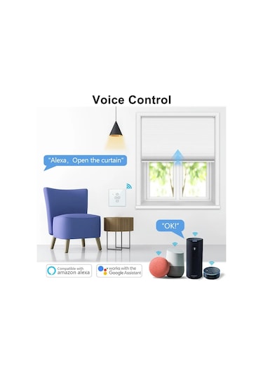 Tuya Destekli Akıllı Wifi Beyaz Renk 2in1 Panjur Işık Anahtar