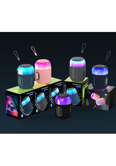 Hopestar SC-02MİNİ 10W RGB Işıklı 5.3 Bluetooth Taşınabilir Kablosuz Hoparlör