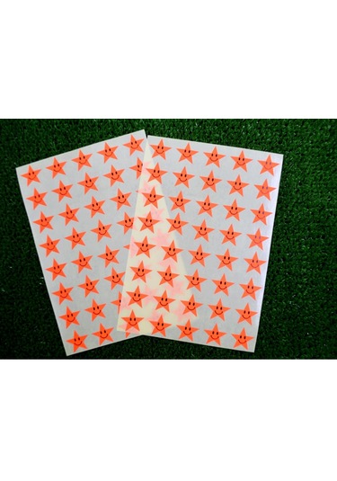 Tanex Tnx-303 Flo Yıldız Kırmızı Gülen Etiketi 17 MM 80 Adet