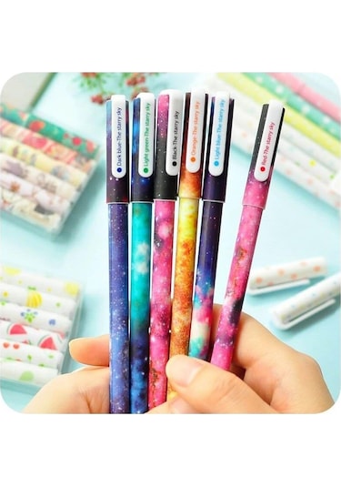 5 Dakka Daha Tasarımlı Defter ve Renkli Jel Kalem Kırtasiye Seti