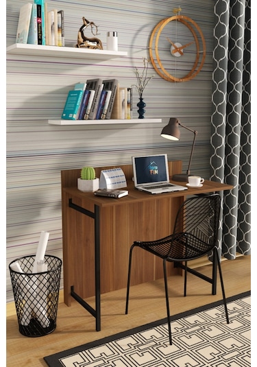 Frezya Katlanır Portatif Çalışma Masası Koyu Ceviz