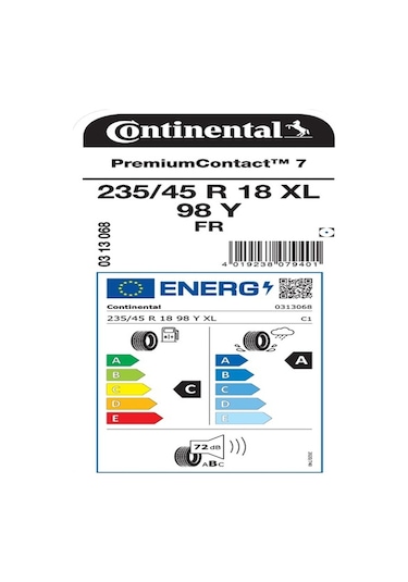 Continental 235/45 R18 98y XL Premiumcontact 7 Fr Yaz Lastiği 2026