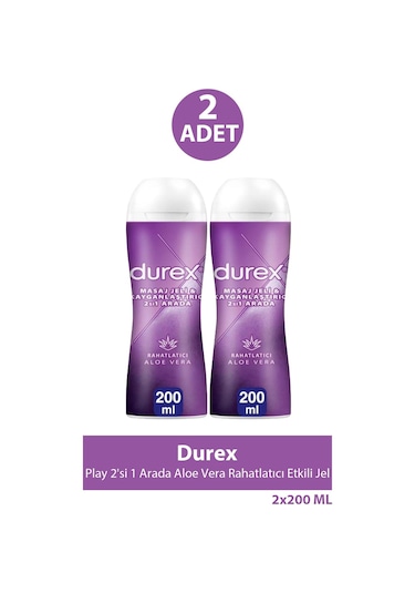 Durex Play 2'si 1 Arada Aloe Vera Etkili Jel 200 Ml 2 Adet