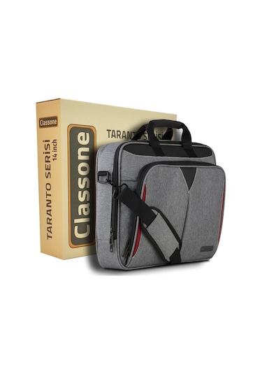 Classone Taranto Vp3404 14" Notebook- Laptop El Çantası-Gri