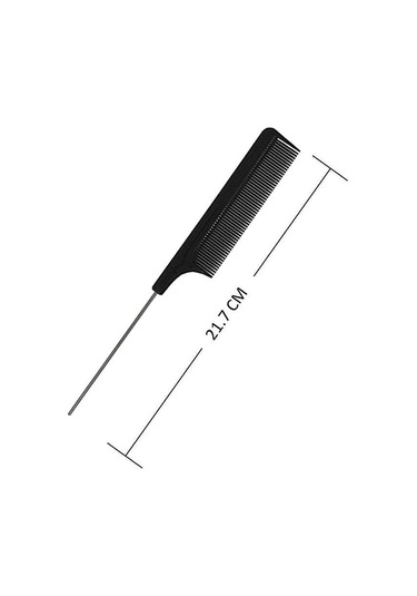 Adet Siyah Folyo Vurgulama Saç Tarağı Taşınabilir Metal Kuyruk İğne Profesyonel Saç Fırçası Kuaförlük Saç Ekleme Dişli Berber