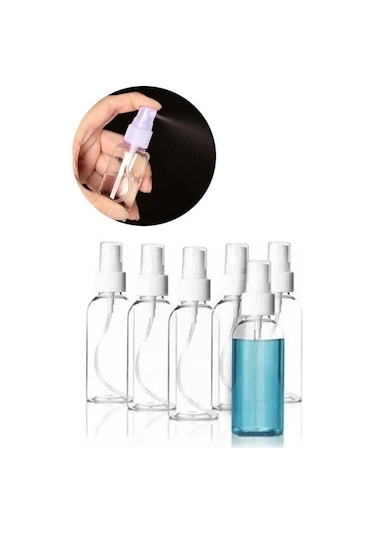 50 Adet 50 Ml Sprey Başlıklı Şişe Kolonya-Parfüm Boş Şişesi