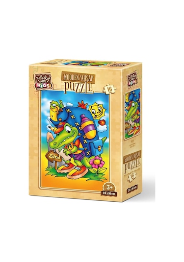 Art Kids Okul Yolu 16 Parça Ahşap Puzzle