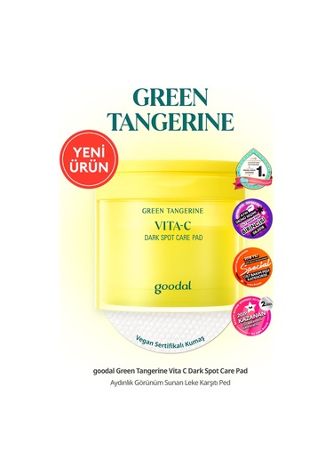 Yeşil Mandalina Özlü Leke Karşıtı Tonik Ped Goodal Green Tangerine Vita C Dark Spot Care Pad 70 Adet