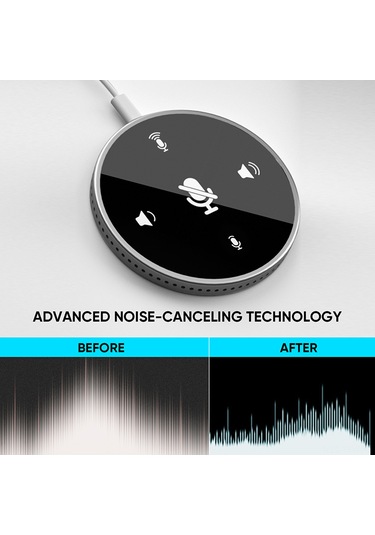 Tenfowee Y02 Usb Konferans Mikrofonu - 360 Tüm Yönlü Ses Alımı, Gömülü Hoparlör, Plug & Play, Ofis/online Ders/toplantılar İçin Altın