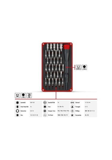 Einhell 33 Parça Hassas Bits ve Elektronik Onarım Seti - 49115010