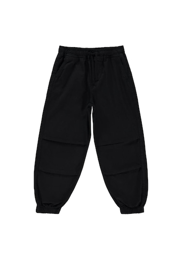 Civil Boys Paçası Lastikli 10-13 Yaş Pantolon - Siyah