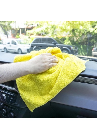 Tüm Yüzeylere Uygun Yüksek Performans Mikrofiber Temizlik Bezi 50 x 50 CM Sarı