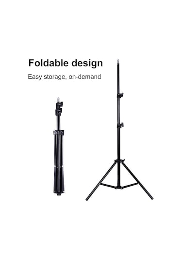 Ximistore9 Alüminyum Projeksiyon Ayakçısı - 2.1m Kalın Model, Telefon/kamera Tutucu, Işık Ayakçısı, 1/4" Bağlantı, Siyah