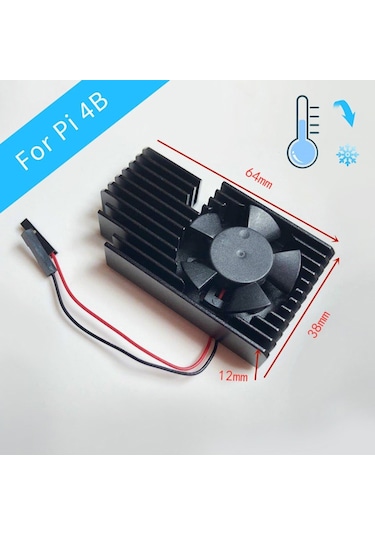 Raspberry Pi 4b / 3b+ / 3b Plus / 3b İçin Cnc Extreme Soğutma Fanı Soğutucu Kiti