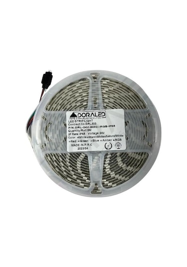 24v Rgb Şerit Led 5050 24 Volt Rgb Ip65 Şerit Led 5metre Dış Mekan İp65