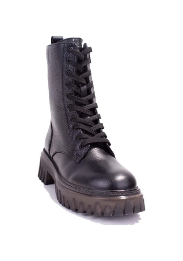 Hammer Jack 10224640 Sherly Siyah Ortopedik Günlük Deri Kadın Bot 001