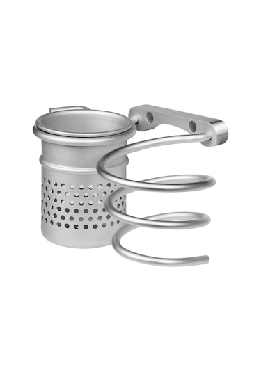 Qingmipy "pratik Saç Kurutma Makinesi Askısı - Banyo Organizatörü, Tarak Ve Makas Tutucu, Gümüş Renk"