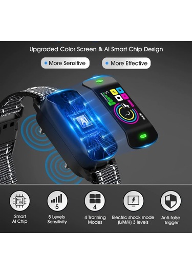 Teltree Köpek Uyandırıcı Cihazı Akıllı Ses Tanıma Su Geçirmez Titreşimli Köpek Eğitimi Kolye Bc4vs