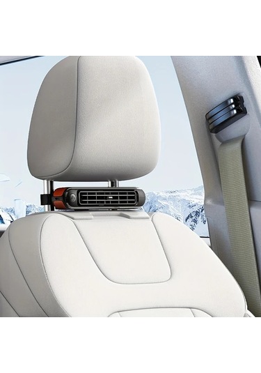 Xuweiwei Taşınabilir Araba Koltuğu Fanı Ahşap Tahıl Rengi Usb Gücüyle Çalışır 3 Hız Ayarlı Soğutma Başlık Ve Sırtlık İçin Araç Konforu