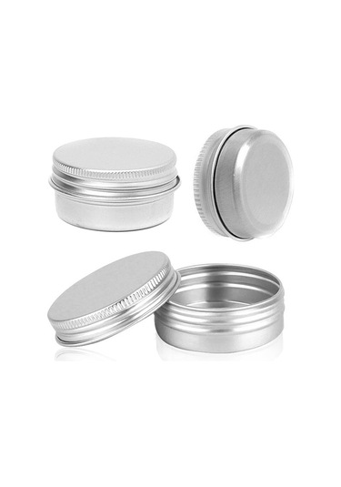 Sones 5 Adet İplik Doldurulabilir Alüminyum Paketleme Kutusu Kozmetik Küçük Saklama Kutusu, Kapasite: 100g Gümüş