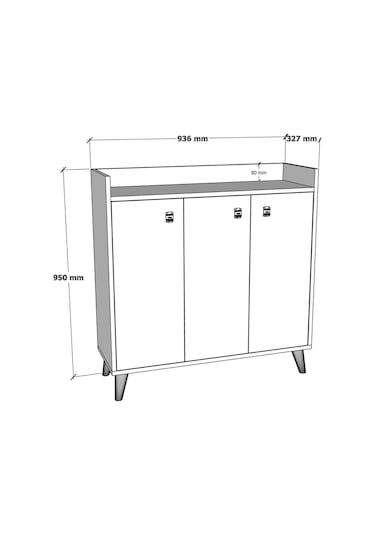 Milan Kahve Köşesi Çok Amaçlı Mutfak Dolabı Kiler Erzak Dolabı Atlantik Çam