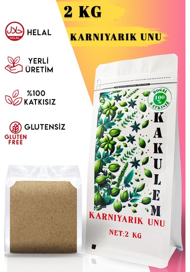 Kakulem Glutensiz Sertifikalı Karnıyarık Unu Tohum Tozu 2 Kg