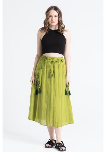 Nil Vual Midi Boy Etek Fıstık Yeşili