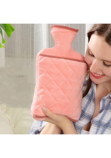 Dolıty Sıcak Su Şişesi El Isıtıcı Kapaklı Torbası Ayak Omuz Pembe Pembe