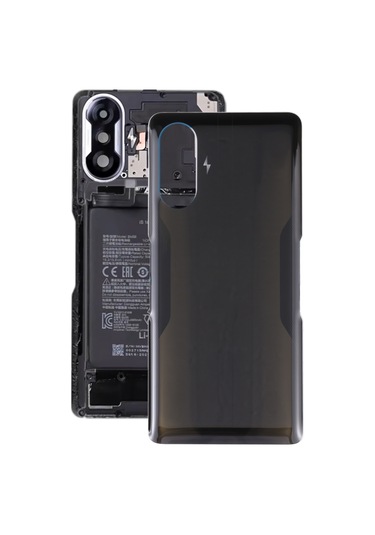 Xiaomi Redmi K40 Oyuncu Cam Pil Arka Kapağı (Siyah)