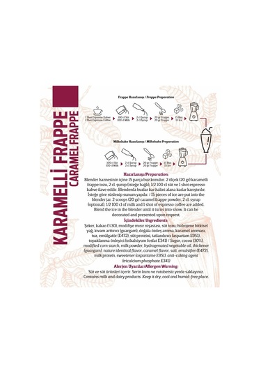 Oze Frappe Tanışma Seti Vanilya + Karamel + Mokka 3 x 250 G