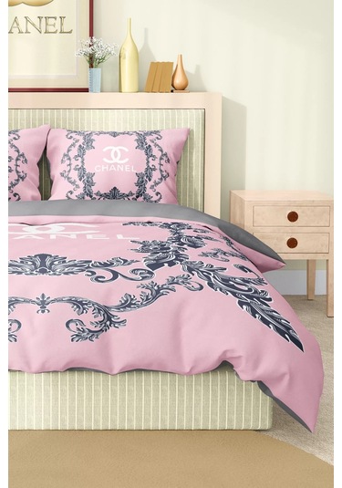 Marka Nevresim Takımı Çift Kişilik Pamuklu Saten Kumaş 6 Parça 3d Dijital Baskı Duvet Cover Set Model No:20 Renkli