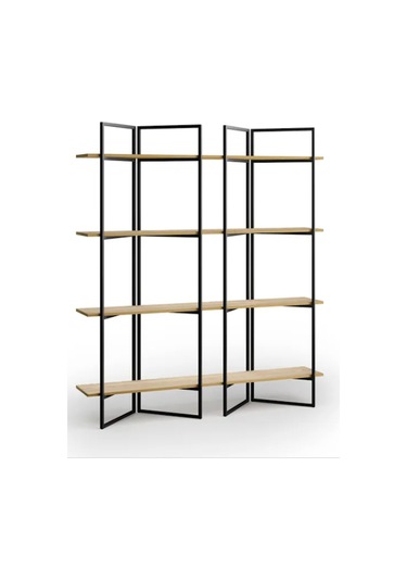 Ahşap Raf Kitaplık Açık Ceviz