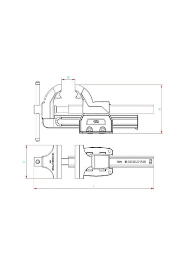 Izeltaş Dövme Çelik Mengene 125 MM - 7400300125