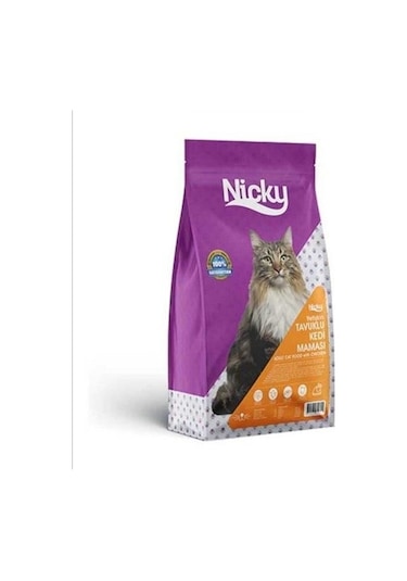 Nicky Tavuklu Yetişkin Kedi Maması 15 KG