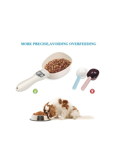 Kaşık Tartısı, Köpek Maması, Elektronik Ölçüm Kaşığı, Dijital Beyaz