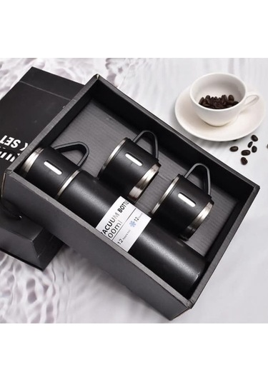 Vakumlu 12 Saat Sıcak Soğuk Kalabilen Bootle Termos Fincan Seti 500 ML