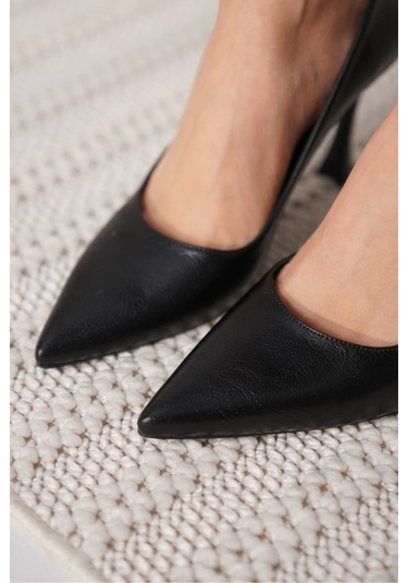 Blade Siyah Cilt Kadın Stiletto Siyah