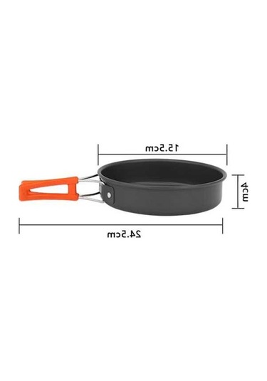 Pazly Kamp Kızartma Tavası Katlanır Koyu Piknik Seyahat Açık Siyah S Siyah