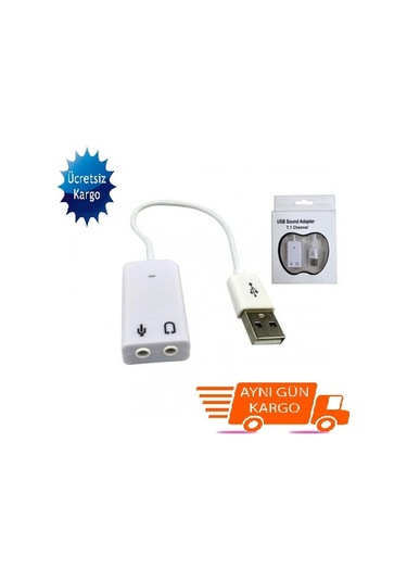 Usb Kablolu Ses Kartı 7 1 Sound Çevirici Dönüştürücü
