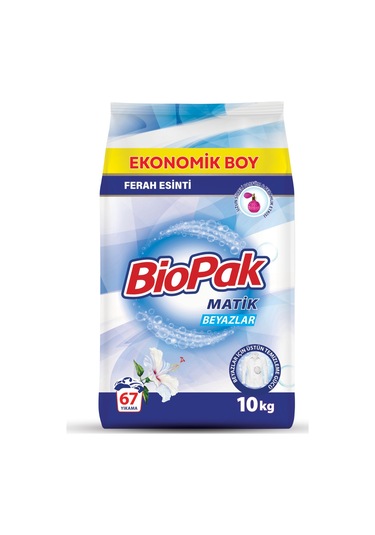 Biopak Matik Toz Deterjan 10kg Beyazlar